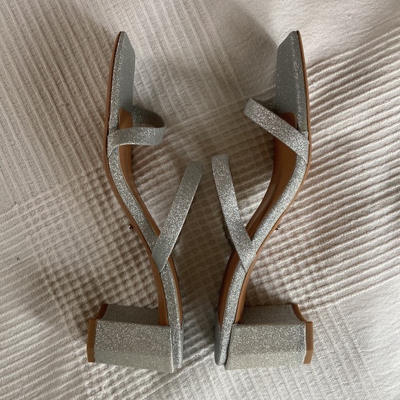 Revolve Tony Bianco Glitter square toe Savanna heels - Picture 5 of 5